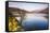 Lake at sunrise near the foot of Snowdon, Snowdonia National Park, North Wales, United Kingdom-Matthew Williams-Ellis-Framed Stretched Canvas