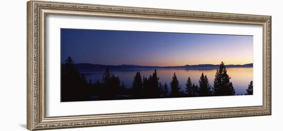 Lake at Sunset, Lake Tahoe, California, USA-null-Framed Photographic Print