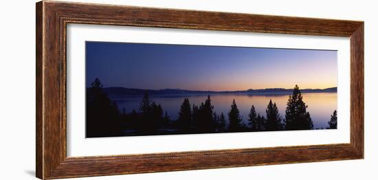 Lake at Sunset, Lake Tahoe, California, USA-null-Framed Photographic Print