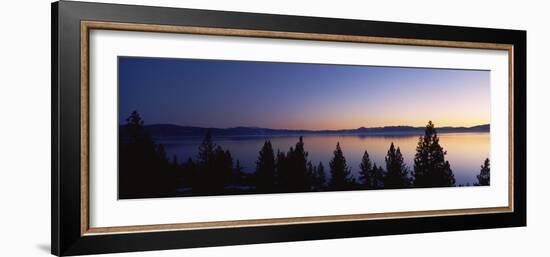 Lake at Sunset, Lake Tahoe, California, USA-null-Framed Photographic Print