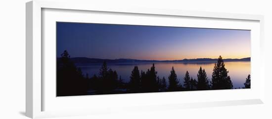 Lake at Sunset, Lake Tahoe, California, USA-null-Framed Photographic Print