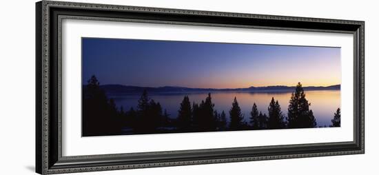 Lake at Sunset, Lake Tahoe, California, USA-null-Framed Photographic Print