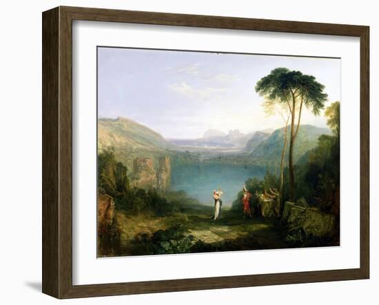 Lake Avernus: Aeneas and the Cumaean Sibyl, c.1814-5-J. M. W. Turner-Framed Giclee Print