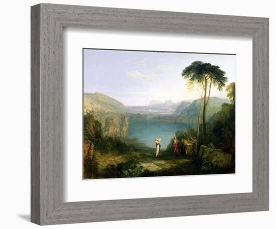 Lake Avernus: Aeneas and the Cumaean Sibyl, c.1814-5-J. M. W. Turner-Framed Premium Giclee Print