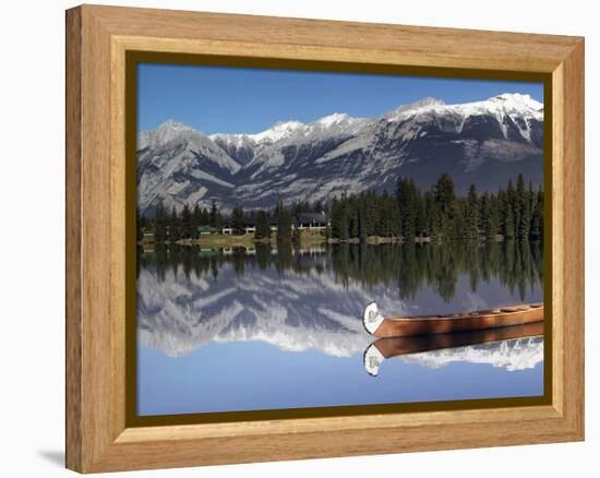 Lake Beauvert, Jasper, Jasper National Park, Alberta, Canada-Walter Bibikow-Framed Premier Image Canvas