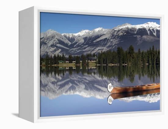 Lake Beauvert, Jasper, Jasper National Park, Alberta, Canada-Walter Bibikow-Framed Premier Image Canvas