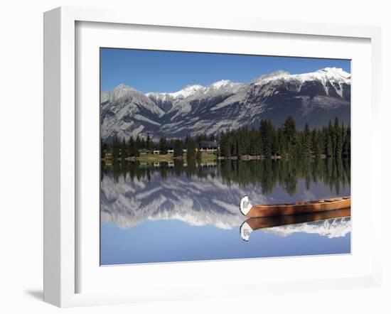 Lake Beauvert, Jasper, Jasper National Park, Alberta, Canada-Walter Bibikow-Framed Photographic Print