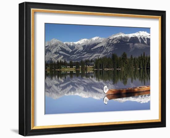 Lake Beauvert, Jasper, Jasper National Park, Alberta, Canada-Walter Bibikow-Framed Photographic Print