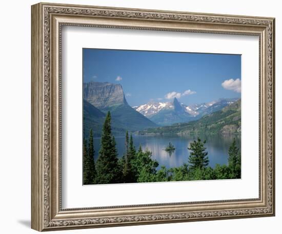 Lake Below Glaciated Peaks-Neil Rabinowitz-Framed Photographic Print