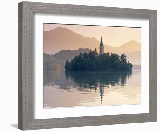 Lake Bled, Gorenjska, Slovenia-Peter Adams-Framed Photographic Print