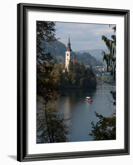 Lake Bled with Church, Slovenia-null-Framed Photographic Print