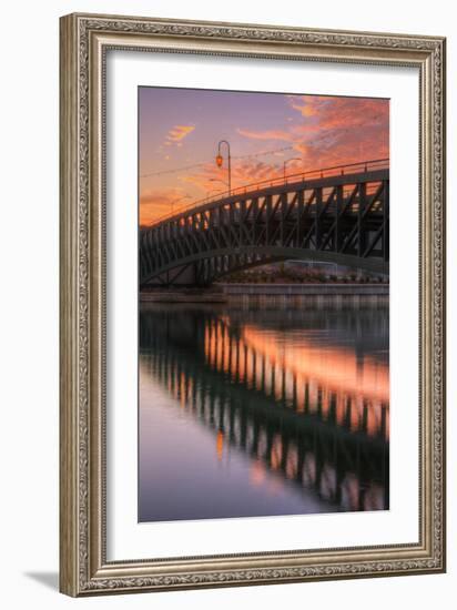 Lake Bridge Reflection, Lake Merritt, Oakland-Vincent James-Framed Photographic Print