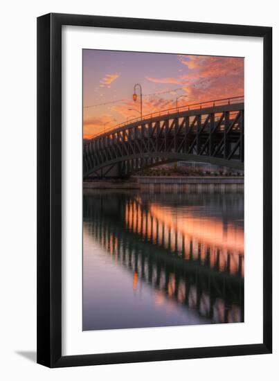 Lake Bridge Reflection, Lake Merritt, Oakland-Vincent James-Framed Photographic Print