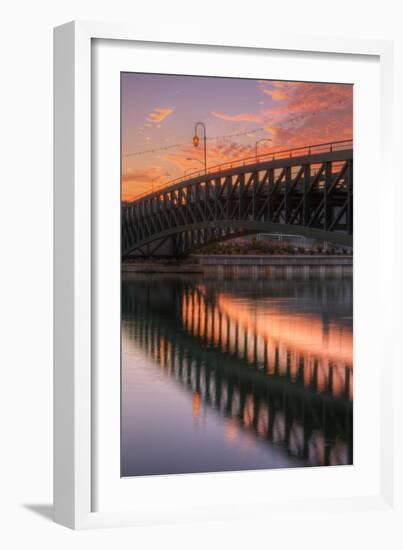 Lake Bridge Reflection, Lake Merritt, Oakland-Vincent James-Framed Photographic Print