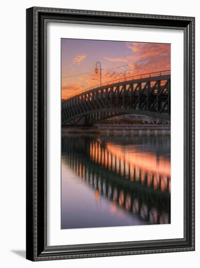 Lake Bridge Reflection, Lake Merritt, Oakland-Vincent James-Framed Photographic Print