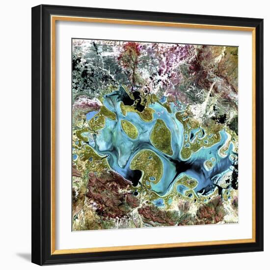 Lake Carnegie, Australia-null-Framed Premium Photographic Print