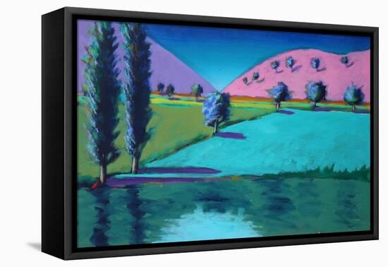 Lake Castlemorton, 2021 (acrylic on board)-Paul Powis-Framed Premier Image Canvas