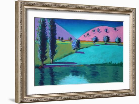 Lake Castlemorton, 2021 (acrylic on board)-Paul Powis-Framed Giclee Print