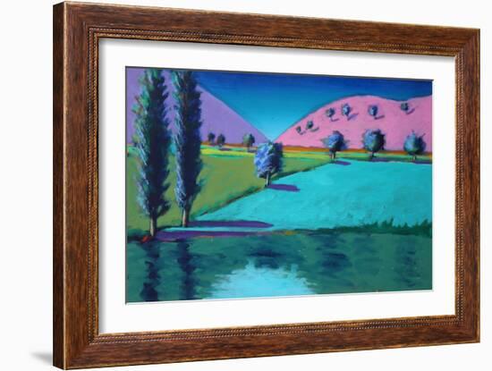 Lake Castlemorton, 2021 (acrylic on board)-Paul Powis-Framed Giclee Print