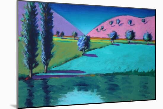 Lake Castlemorton, 2021 (acrylic on board)-Paul Powis-Mounted Giclee Print