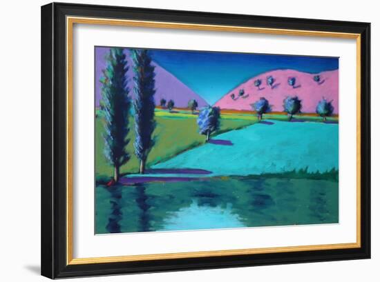 Lake Castlemorton, 2021 (acrylic on board)-Paul Powis-Framed Giclee Print