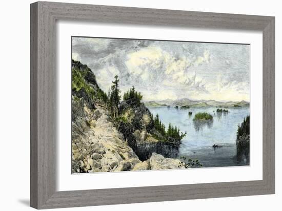 Lake Champlain before the Arrival of European Settlers-null-Framed Giclee Print