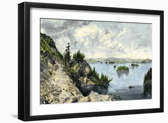 Lake Champlain before the Arrival of European Settlers-null-Framed Giclee Print