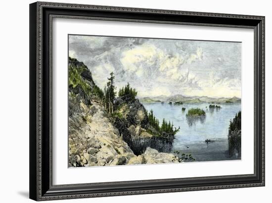 Lake Champlain before the Arrival of European Settlers-null-Framed Giclee Print