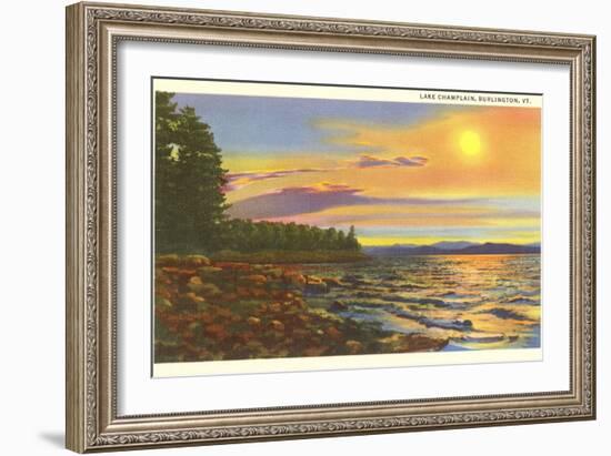 Lake Champlain, Burlington, Vermont-null-Framed Art Print