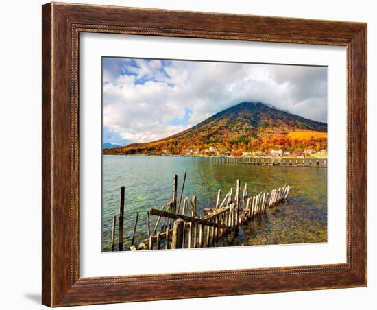 Lake Chuzenji and Mt. Nantai at Nikko National Park in Tochigi, Jpan-Sean Pavone-Framed Photographic Print