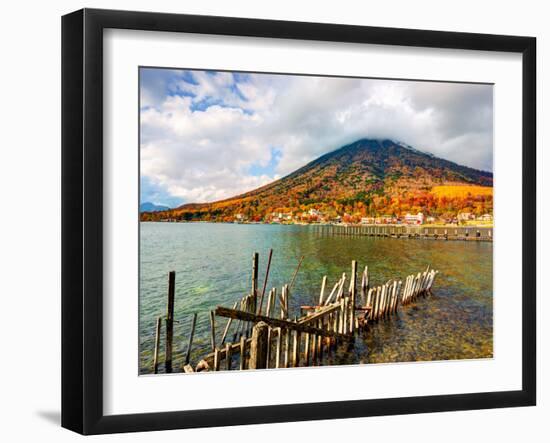 Lake Chuzenji and Mt. Nantai at Nikko National Park in Tochigi, Jpan-Sean Pavone-Framed Photographic Print