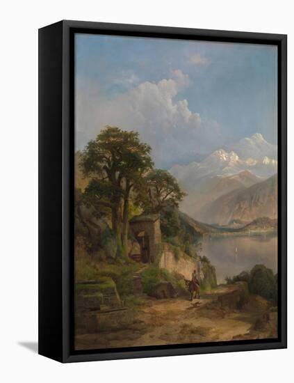 Lake Como, 1867-Thomas Moran-Framed Premier Image Canvas