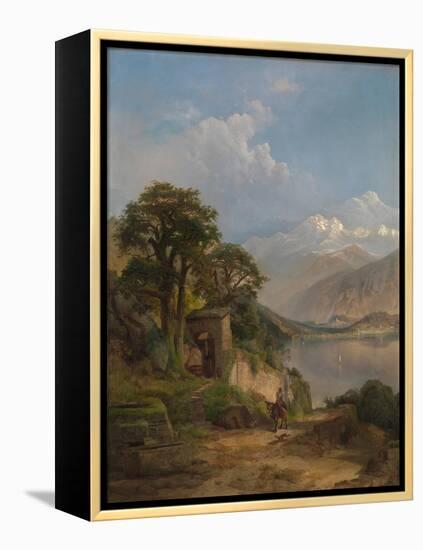 Lake Como, 1867-Thomas Moran-Framed Premier Image Canvas