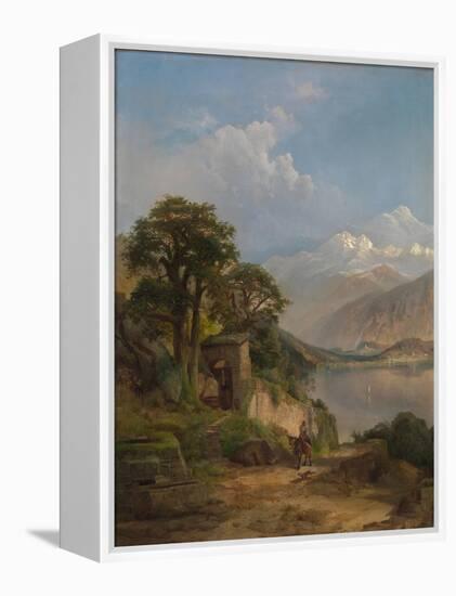 Lake Como, 1867-Thomas Moran-Framed Premier Image Canvas