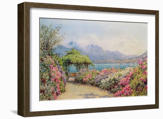 Lake Como from the Villa Carlotta-Ernest Arthur Rowe-Framed Giclee Print