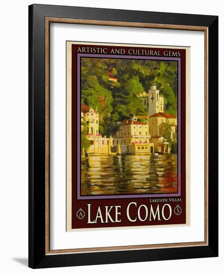 Lake Como Italy 1-Anna Siena-Framed Giclee Print