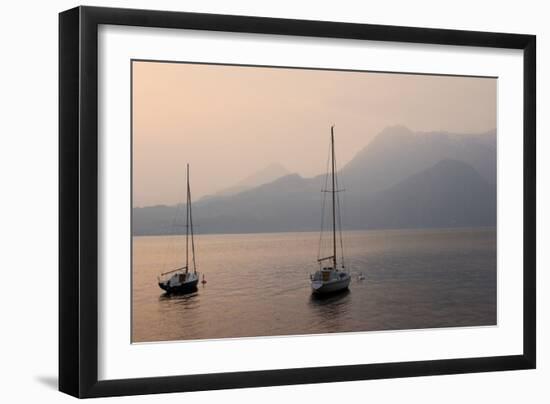 Lake Como Sailboats III-Rita Crane-Framed Photographic Print