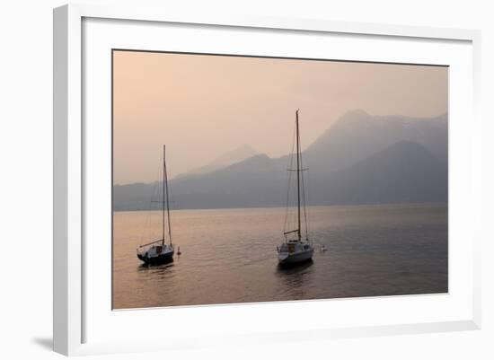 Lake Como Sailboats III-Rita Crane-Framed Photographic Print