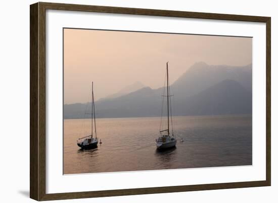 Lake Como Sailboats III-Rita Crane-Framed Photographic Print