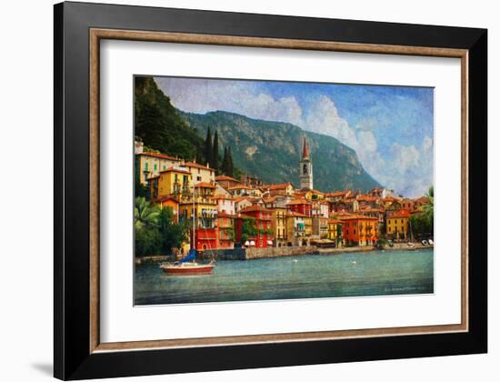 Lake Como Village, Italy-Chris Vest-Framed Art Print