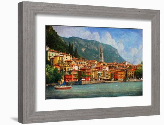 Lake Como Village, Italy-Chris Vest-Framed Art Print