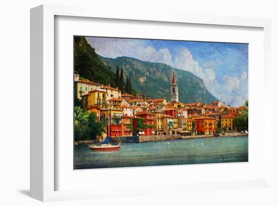 Lake Como Village, Italy-Chris Vest-Framed Art Print