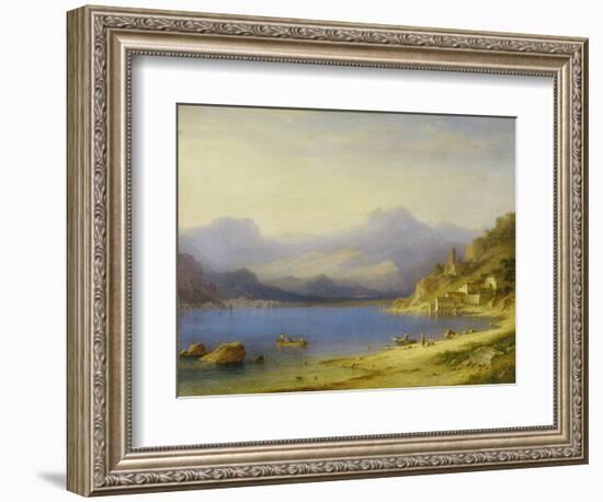 Lake Como with Boats, 1869-Carl Larsson-Framed Giclee Print