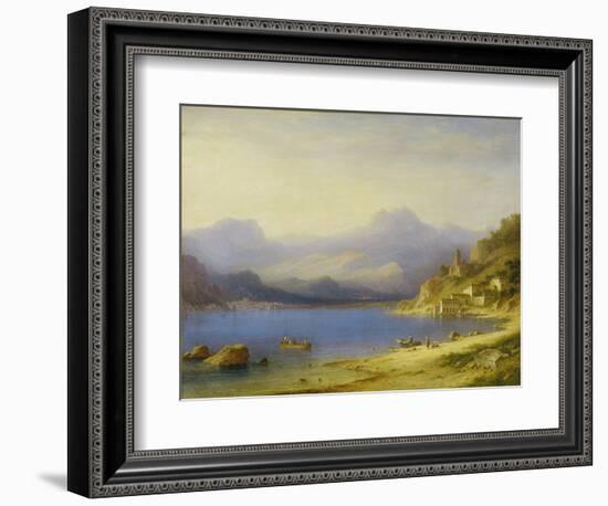 Lake Como with Boats, 1869-Carl Larsson-Framed Giclee Print