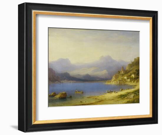 Lake Como with Boats, 1869-Carl Larsson-Framed Giclee Print