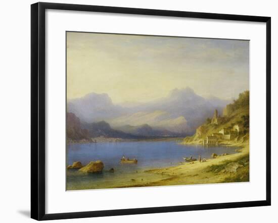 Lake Como with Boats, 1869-Carl Larsson-Framed Giclee Print