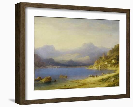 Lake Como with Boats, 1869-Carl Larsson-Framed Giclee Print