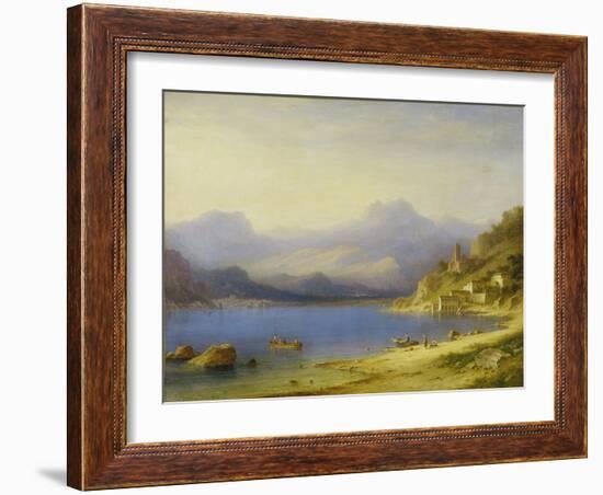 Lake Como with Boats, 1869-Carl Larsson-Framed Giclee Print