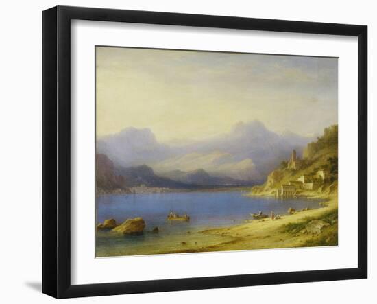 Lake Como with Boats, 1869-Carl Larsson-Framed Giclee Print