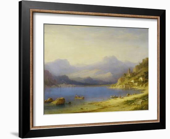 Lake Como with Boats, 1869-Carl Larsson-Framed Giclee Print